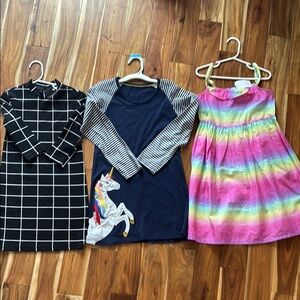 Rainbow, Striped, sundress Kids Dress bundle size 7/8